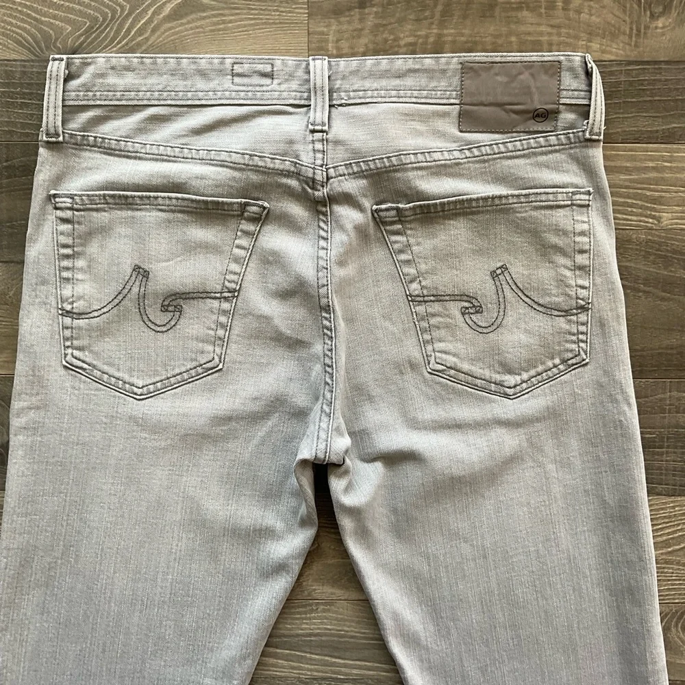 33x34 AG The Graduate Tailored Leg Jeans Mens Light Grey USA Adriano Goldschmied